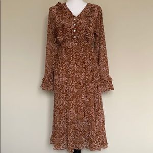 Floral printed Pleaded dress